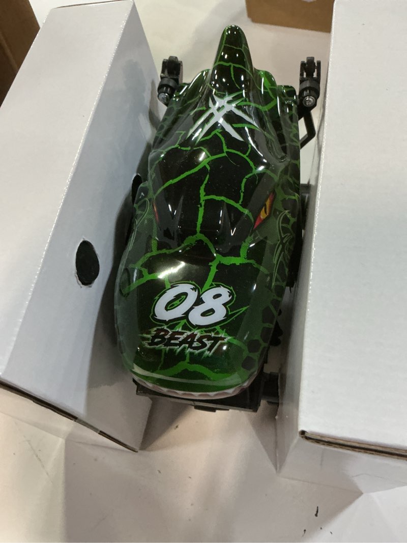 Condition photo showing Good Condition for bezgar monster truck toys - remote control monster truck with light & music, dinosaur toys for kids, 1:20 scale rc truck with 360° spins and drifting, remote control car for boys 4-7 green