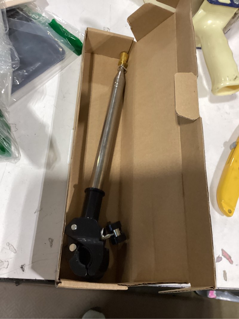Condition photo showing Good Condition for adjustable bike bicycle motorcycle flag pole mount: universal stainless steel flagpole bracket hitch rack - flagpole holder for harley, dirt bike, bicycle accessories 63in retractable poles stand