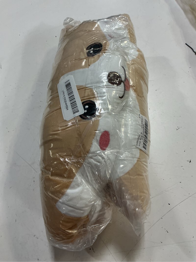 Condition photo showing New/Like New for 17" corgi plush, soft stuffed animal dog pillow toy, corgi mommy with 4 baby puppy family set, cute birthday gift for kids boys girls
