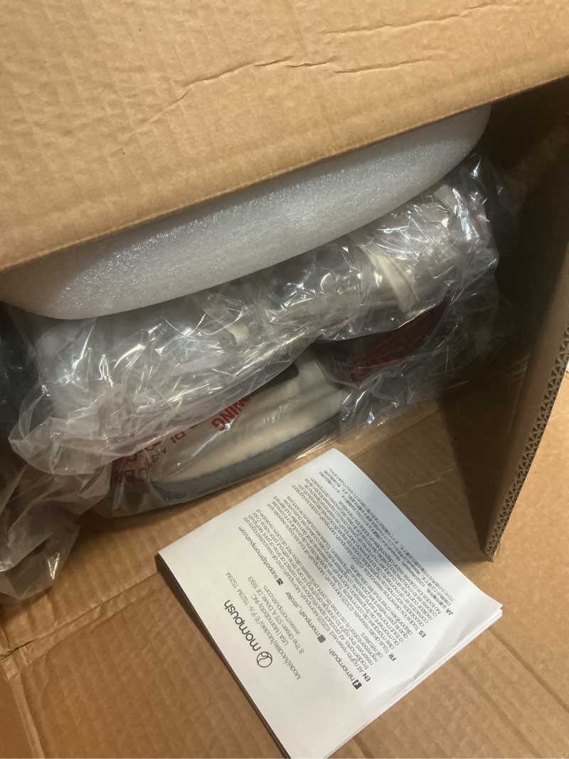 Condition photo showing New/Like New for mompush nexis carbon travel stroller, ultra-lightweight 11.5 lbs, compact & airplane carry-on approved, one-second auto-fold, one-hand full recline, from birth to 50 lbs, jpma certified, khaki khaki stroller