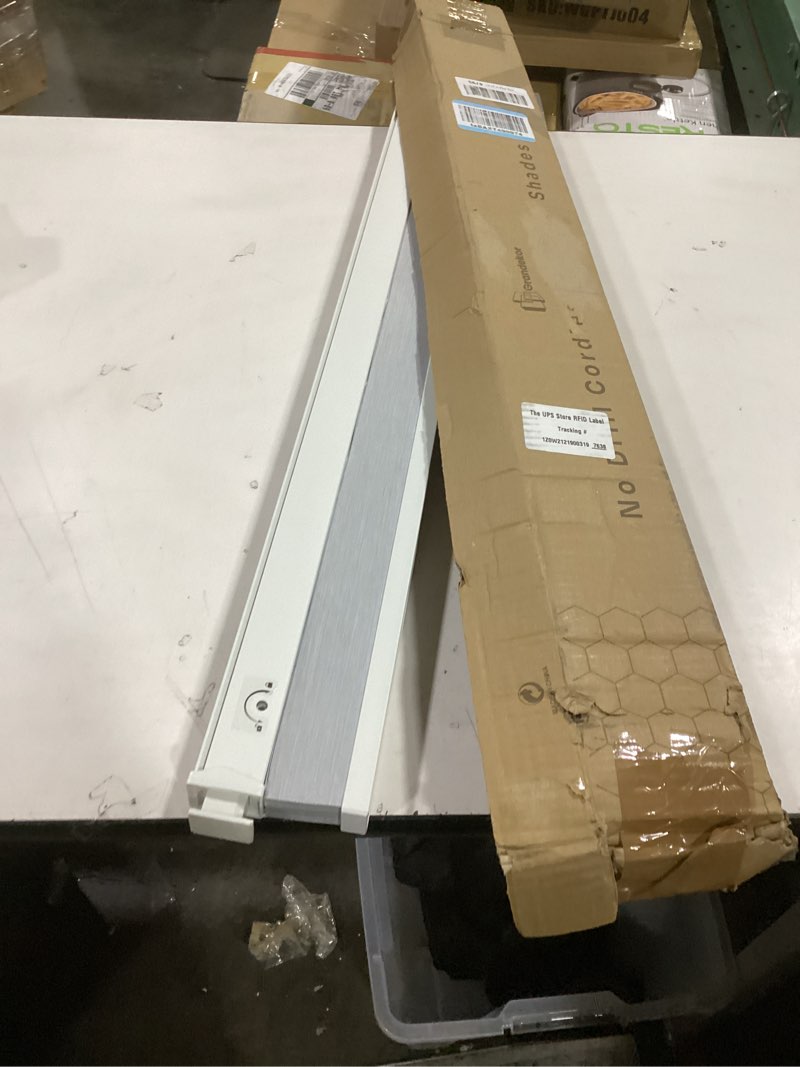 Condition photo showing New/Like New for Grandekor No Tools No Drill Cordless Cellular Shades,34.5" W × 64" H,Blackout Honeycomb Blinds for Indoor Windows,UV Protection Privacy No Drill Blinds for Home,Door,White White-white(blackout) 34.5"W x 64"H