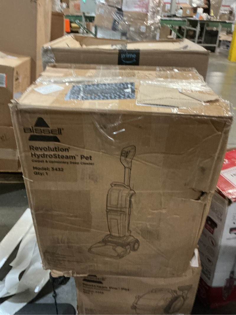 Condition photo showing As Is for BISSELL Revolution HydroSteam Pet Carpet Cleaner, Upright Deep Cleaner, HydroSteam Technology, 2-in-1 Pet Upholstery Tool & Formulas Included, 3432