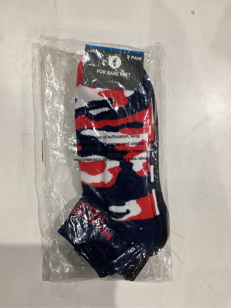 For Bare Feet NBA mens Nba Camo Boom 3 Pack Socks Large New Orleans Pelicans Large Team