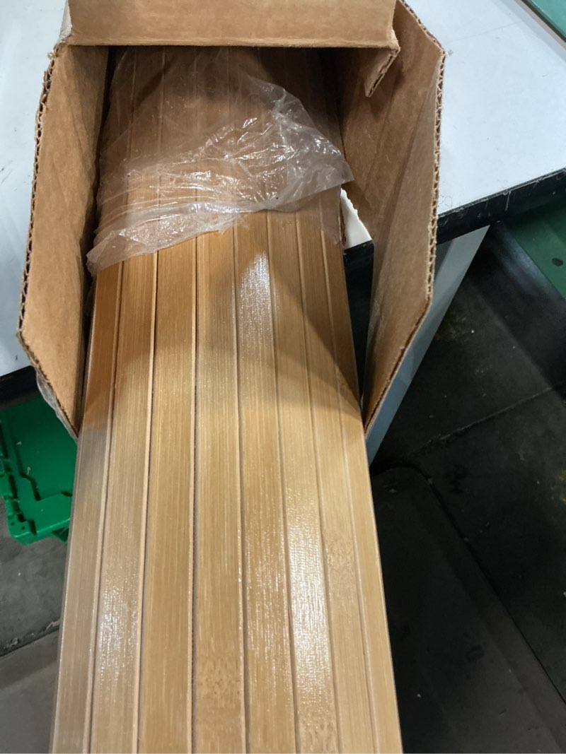 Condition photo showing Good Condition for juexica 1 pcs natural bamboo wall panel for interior wall 48'' x 96'' bamboo covering renewable pole wainscoting room divider decor for bedroom living room kitchen island office (carbonized) 1 carbonized