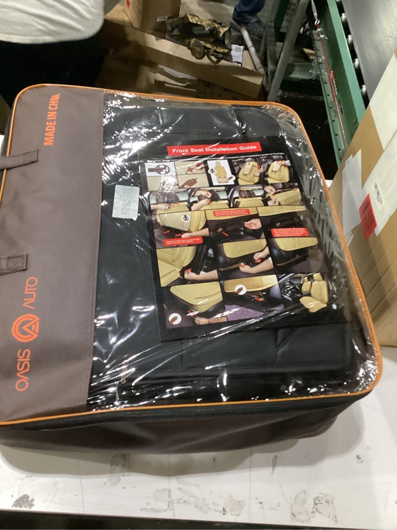 Condition photo showing New/Like New for OASIS AUTO Ram Seat Covers Full Set, Compatible with Ram 1500 (2009-2018) / Ram 2500 (2010-2018), Waterproof Seat Covers for Dodge Ram Crew Quad Cab (Black) 09-18 Full Set Black