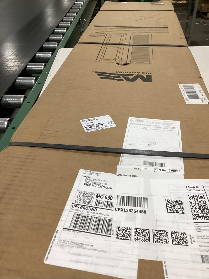 Ekena Millwork Lifetime Vinyl LP2S14X06300TG Standard Two Equal Panel Vinyls, Raised Panel Vinyl Shu