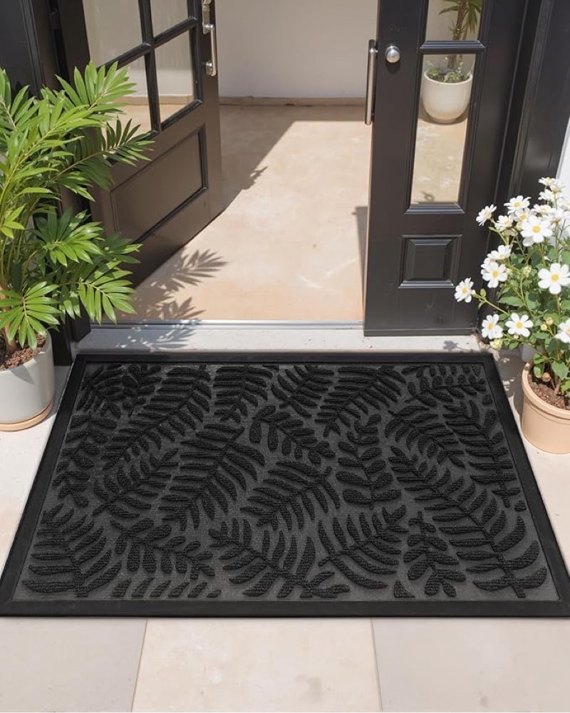 Color&Geometry 32”x48” Door Mat Outside Entrance to Catch Dirty, Doormat Outdoor Entrance Heavy Duty