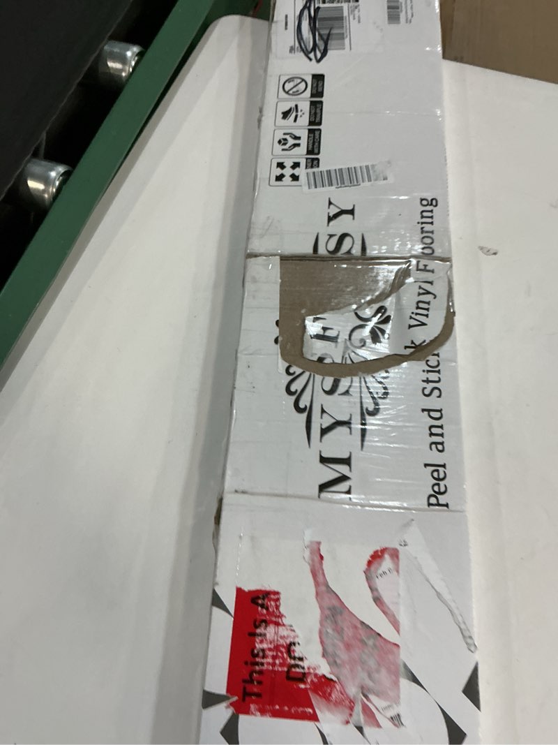 Condition photo showing Good Condition for Mysflosy Peel and Stick Floor Tiles, Self-Adhesive Luxury Vinyl Flooring Plank, 6'' x 36'', 12 Pack 18 Sq.Ft, Waterproof DIY Deep Wood Grain Planks Easy to Install for Kitchen, Living Room