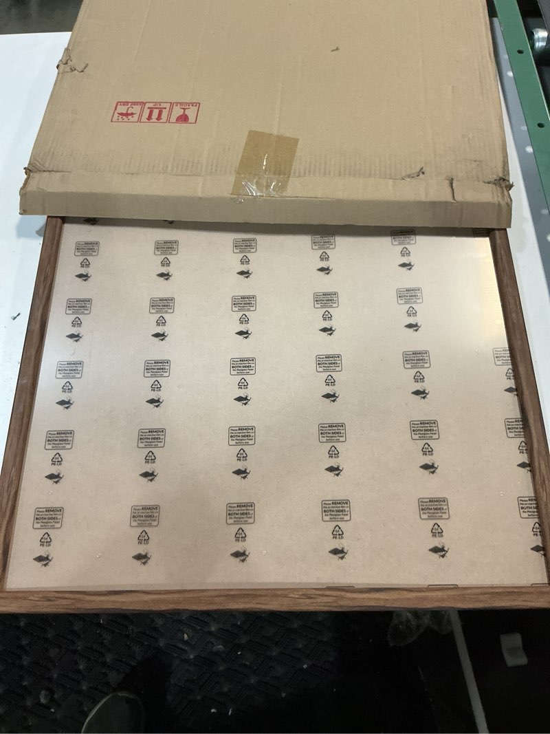 Condition photo showing Good Condition for rustic walnut 22x28 frame - single frame, 22 x 28 poster frame for artwork, puzzles, photos and movie posters picture frames, perfect christmas frame 22" x 28"