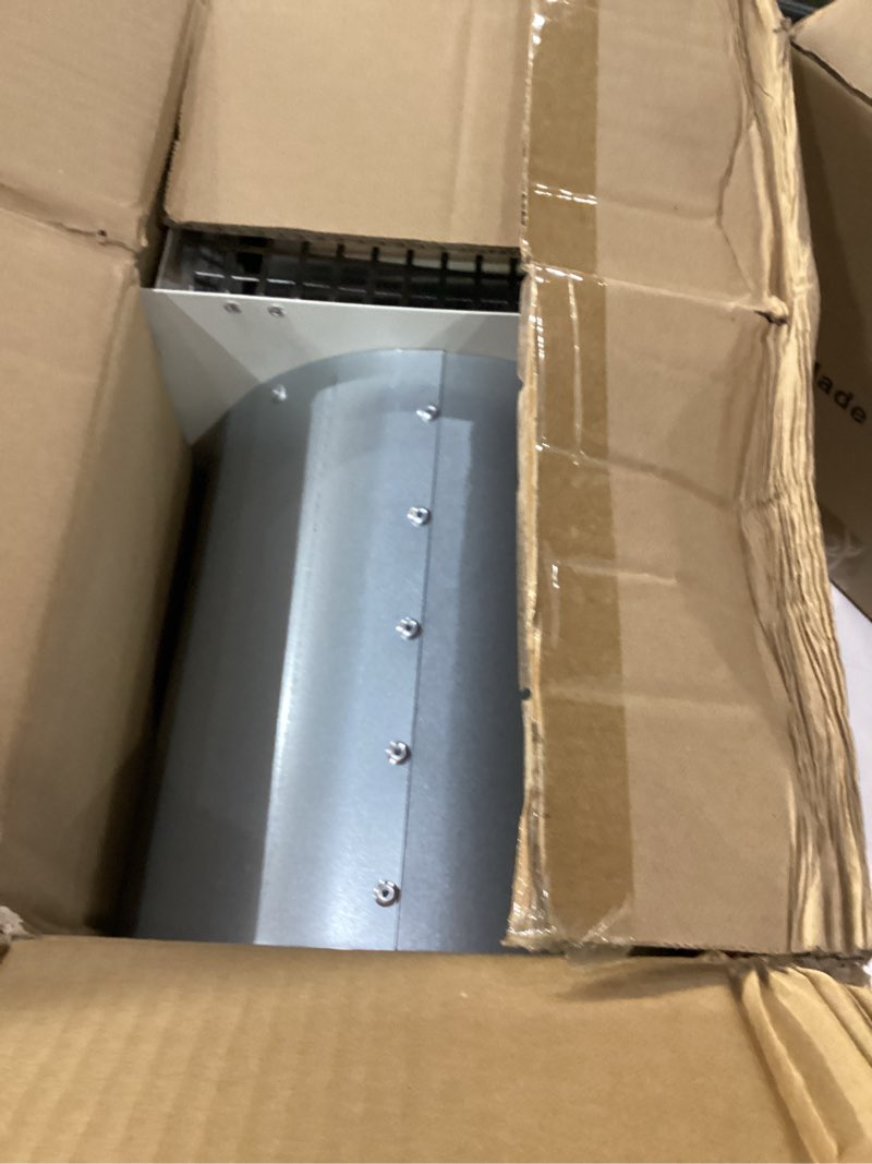 Condition photo showing Good Condition for 8 Inch Hooded Wall Vent Cover Outside, Dryer Exhaust Vent Metal Mesh Cover, Wall Vents Cover Exterior Air Exhaust for Kitchen Bathroom House Range Hood HVAC 8 Inch White