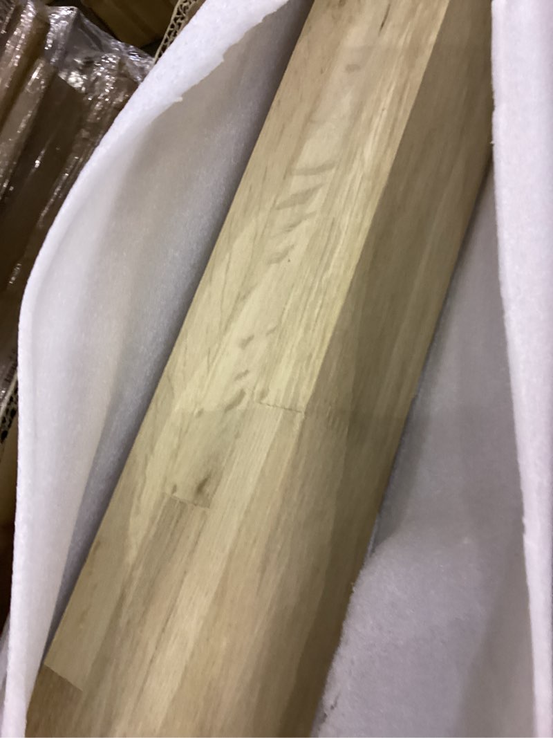 Condition photo showing As Is for 3" x 3" x 48" Solid White Oak Stair Newel Post with a Single Groove Notched Newel Wood Balusters for Staircase Interior Railing Newels for Stair Handrails 3 x 3 x 48" White Oak 1