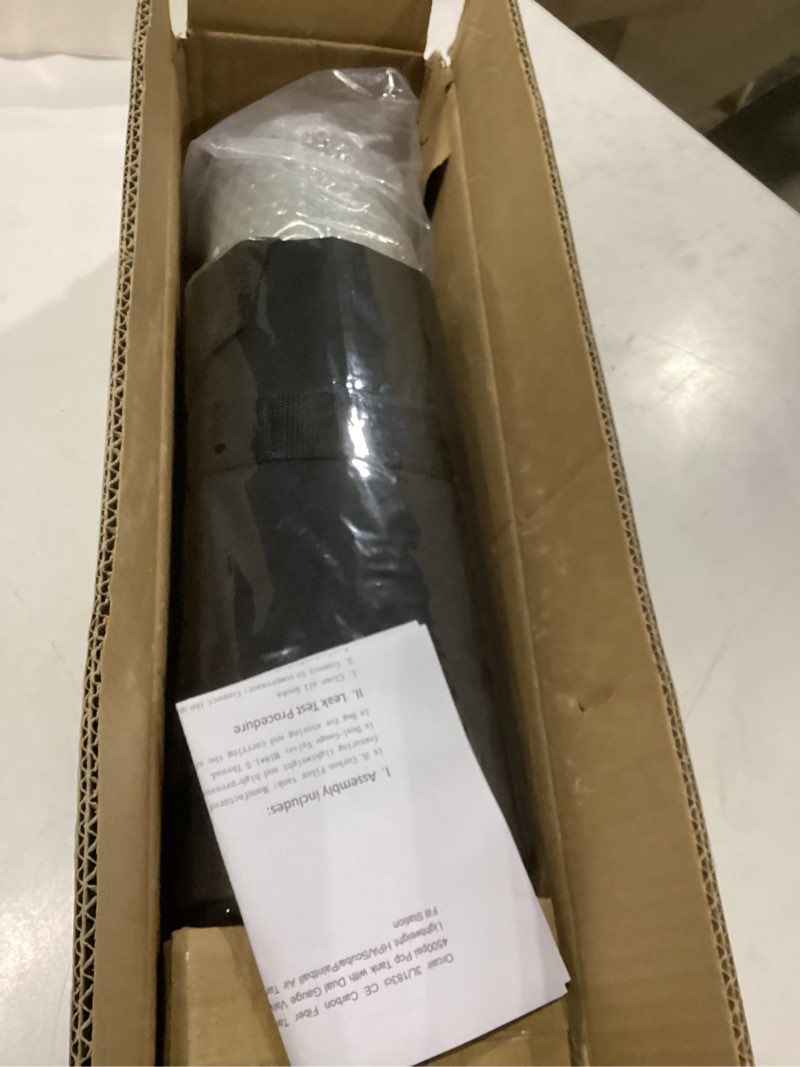 Condition photo showing New/Like New for 3L/183ci CE Carbon Fiber Tank 4500psi Pcp Tank with Dual Gauge Valve Lightweight HPA/Scuba/Paintball Air Tank Fill Station