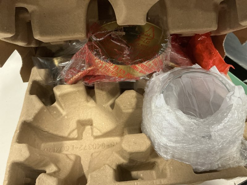 Condition photo showing As Is for Origin 21 Freya 17-in 2 Light Brushed Gold Farmhouse Bathroom Vanity light