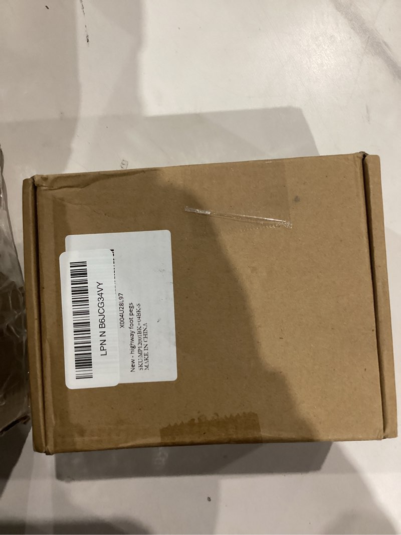 Condition photo showing New/Like New for highway pegs, 1.25" highway footpegs aluminum short angled fit for 1''&1.25''(25/32mm) crash bars compatible with harley road glide electra glide road king street glide softail dyna sportster black black short