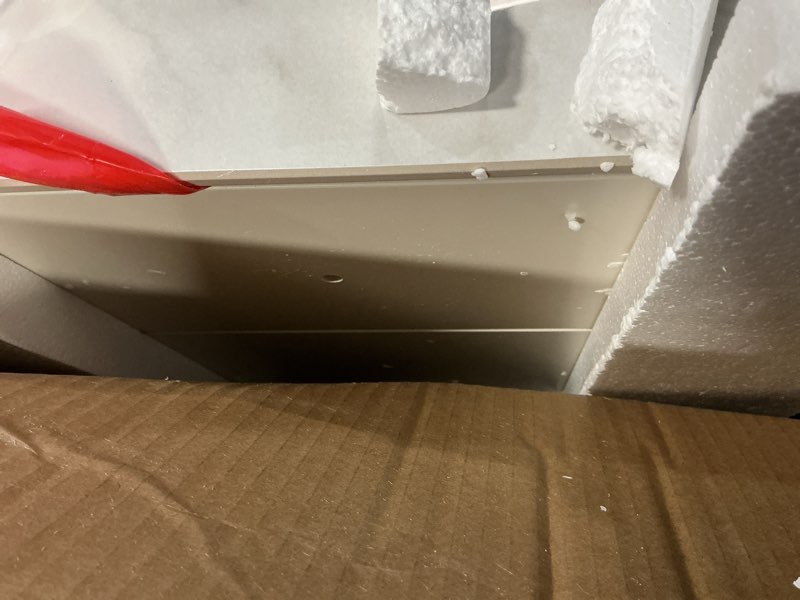 Condition photo showing As Is for bedside table, storage box,3 drawer designs,more storage space,easy to install,length 35cm×width 29cm×height 67cm 