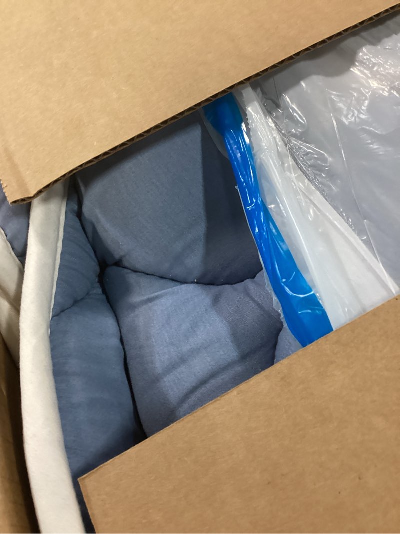 Condition photo showing As Is for biloban crib sheets fitted for boys, 2 pack crib sheet fits for standard crib mattress, neutral toddler bed sheets girl, grey & navy, 52”x 28” grey & navy crib