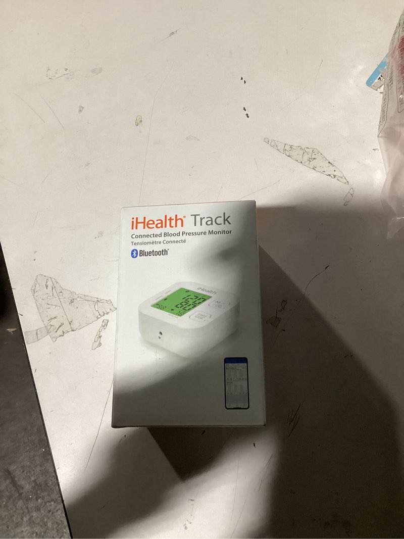 Condition photo showing New/Like New for iHealth Track Smart Upper Arm Blood Pressure Monitor with Wide Range Cuff That fits Standard to Large Adult Arms, Bluetooth Compatible for iOS & Android Devices