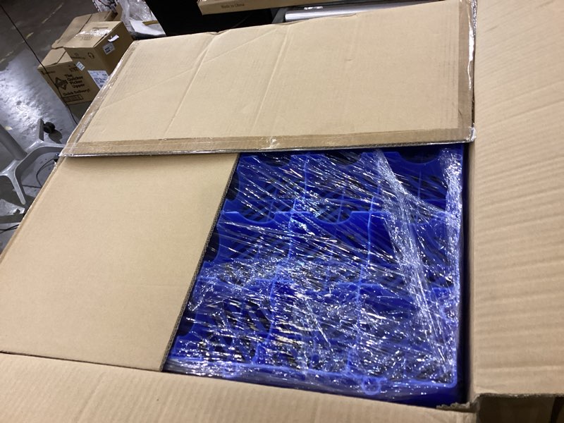 Condition photo showing New/Like New for Plastic Pallet, Lightweight Moisture Resistant Waterproof Floor Pallet for Indoor and Outdoor, Garage, Kitchen, Basement (Diamond 4 pcs, 11.8 * 11.8 * 1.96in) 11.8*11.8*1.96in