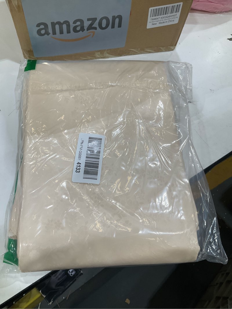 Condition photo showing New/Like New for smiry rectangle table cloth, waterproof heavy duty vinyl tablecloths, wipeable washable table cover for kitchen and dining room (beige, 60" x 102") 102" x 60" (rectangular) beige