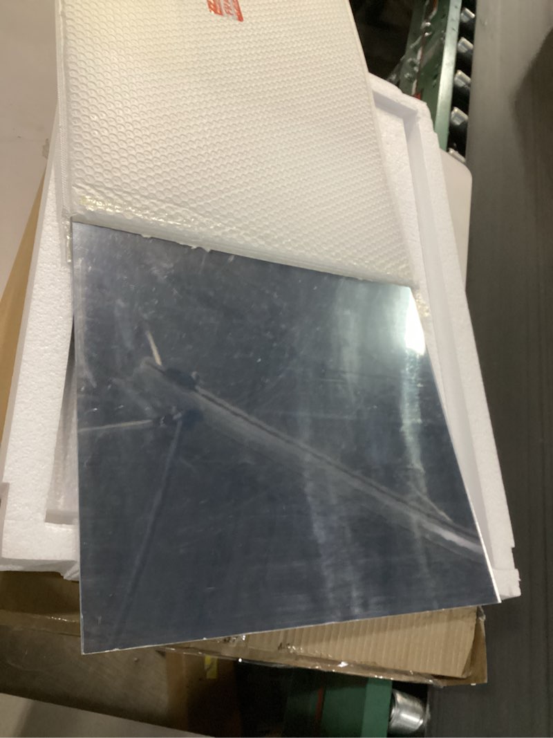 Condition photo showing New/Like New for DARENYI A2 Acrylic Mirror Sheet for Wall, 16.5" x 23.2" Large Rectangular Mirror Tiles Frameless Wall Mounted Mirror Self-Adhesive Mirror Stickers for Vanity Bedroom Home Decor 16.5"L x 23.2"W