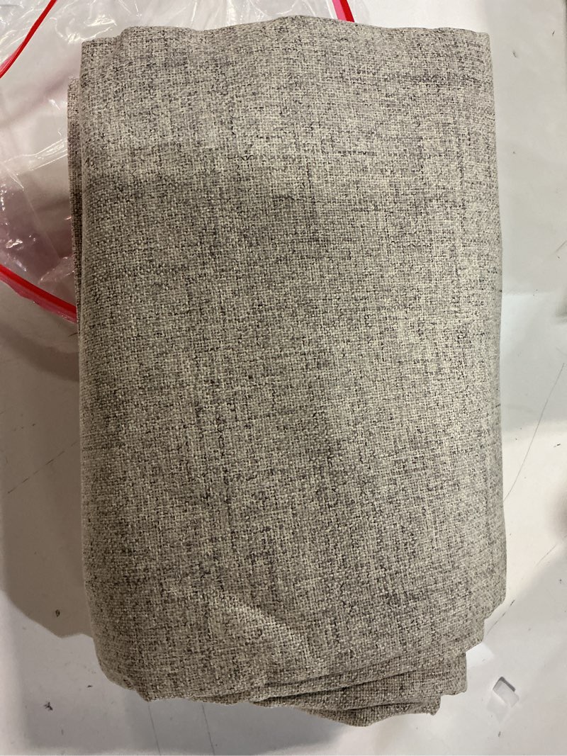 Condition photo showing Good Condition for joydeco blackout curtains for bedroom - nature linen 84 inch long 100% light blocking 2 panels set, rod pocket & back tabs living room drapes, thermal insulated room darkening window curtains linen 52"w x 84"l (pack of 2)