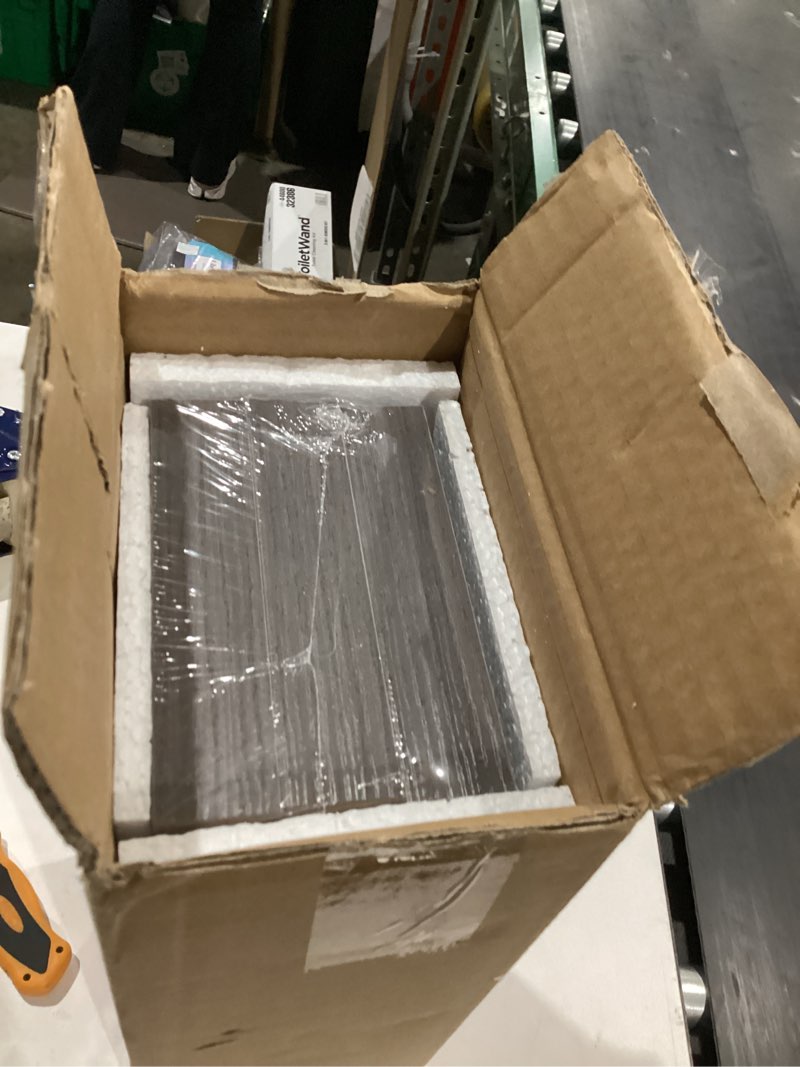Condition photo showing Good Condition for AMADA HOMEFURNISHING Floating Shelves, Wall Shelves for Bathroom/Living Room/Bedroom/Kitchen Decor, Grey Shelves with Invisible Brackets Set of 3 - AMFS07G Grey 15.7 Inches