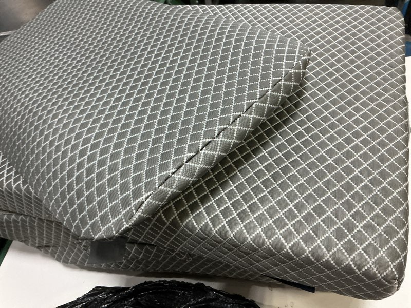 Condition photo showing As Is for adjustable orthopedic bed wedge pillow set, post surgery recovery, memory foam wedge pillow for back, knee and leg pain relief, sleeping, sitting up in bed, reading, acid reflux, snoring, melange gray