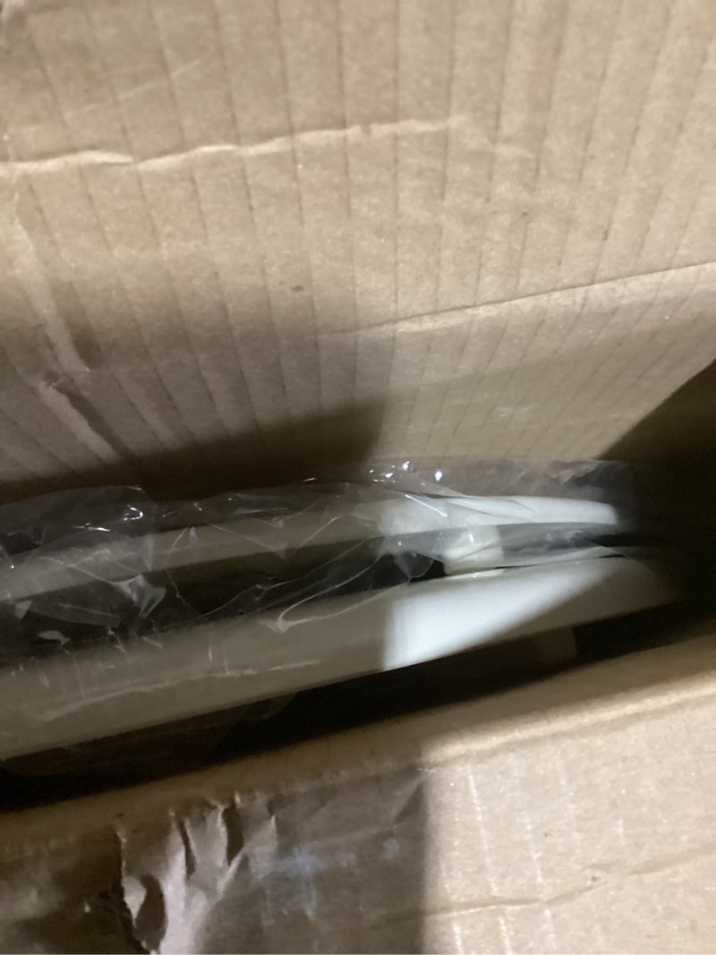 Condition photo showing New/Like New for highcraft premium elongated toilet seat with slow-close design & adjustable hinges - molded wood toilet seat - fits standard elongated toilets - oval seat in bone/beige
