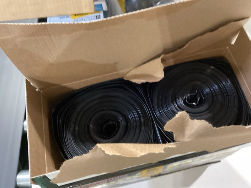 Condition photo showing Good Condition for contractor's choice contractor 42-gallons black outdoor plastic construction flap tie trash bag (24-count)