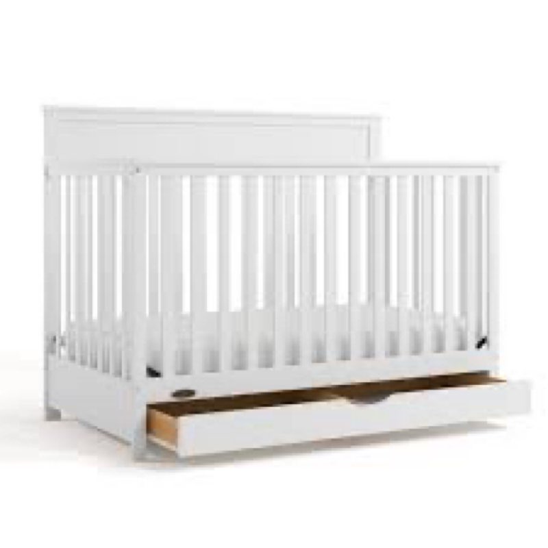 Graco Shiloh 5-in-1 Convertible Crib with Drawer â€“ GREENGUARD Gold Certified Baby Crib Crafted fro