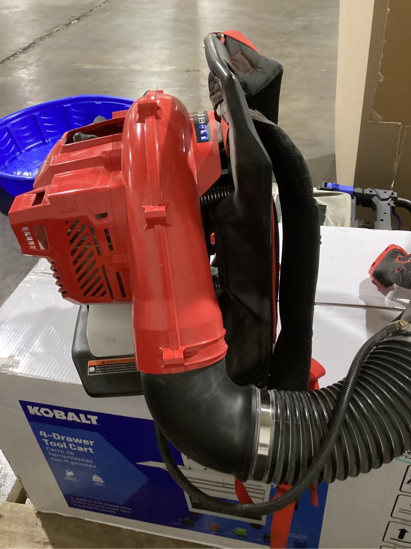 Condition photo showing As Is for craftsman bp510 51-cc 2-cycle 600-cfm 220-mph gas backpack leaf blower