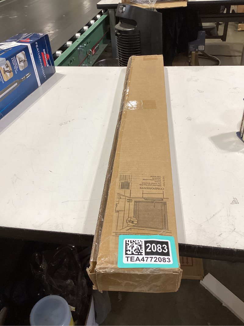 Condition photo showing New/Like New for myshade no-drill cordless horizontal mini blinds – 30" w x 72" h tool-free inside mount window blinds with 1" vinyl slats, light filtering & privacy, child & pet safe, white cordless-white 30"w x 72"h