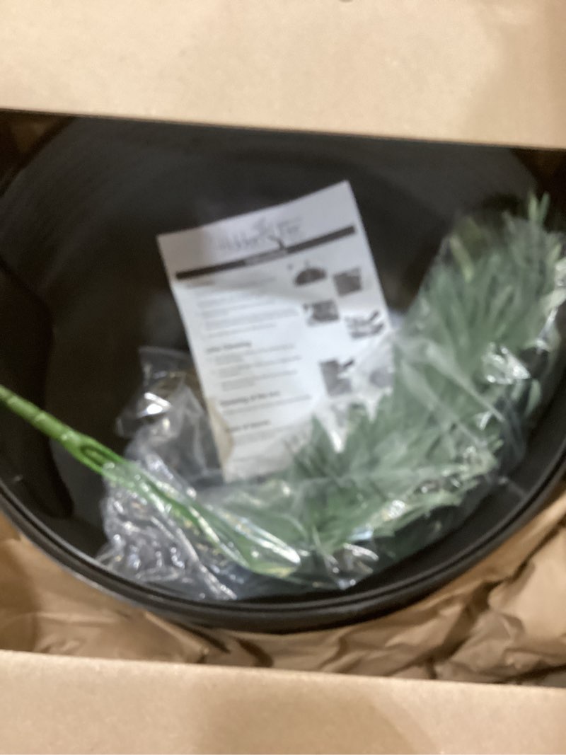 Condition photo showing Good Condition for good pet stuff hidden litter box planter, decorative cat litter enclosure with carbon filter, artificial plant, easy clean, indoor design, original round style, base kit, black suede original round base kit black suede