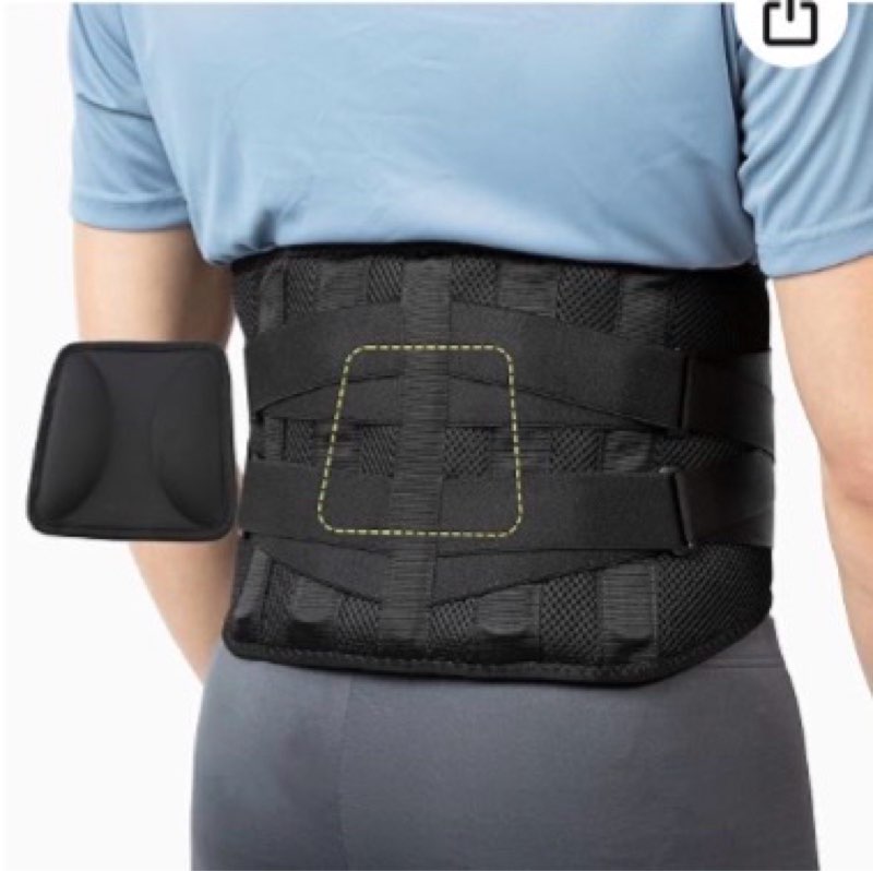 braceup back brace with lumbar pad - back pain relief for men and women, lumbar support belt for sciatica pain, heavy lifting, waist support, lower back brace (xxl 43-53 in)