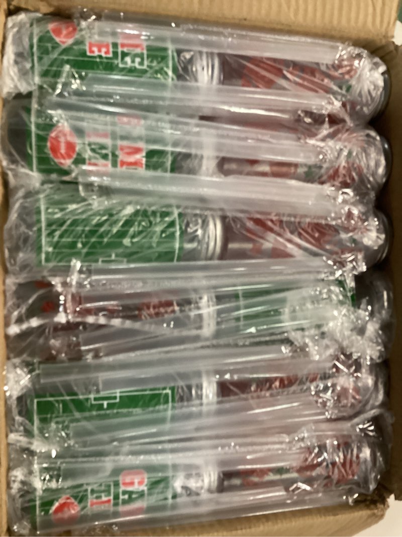 Condition photo showing New/Like New for 24 pcs football plastic cups with lids and straws,football reusable cups 13.5 oz plastic tumbler for football party favors themed birthdays supplies