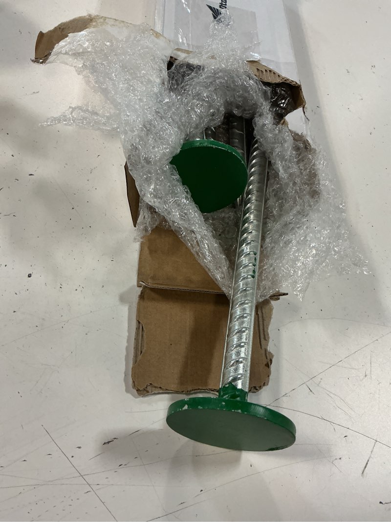 Condition photo showing Good Condition for 4 pack 12 inch survey marker stakes galvanized rebar 1.35 lb heavy duty hi vis property line marker post for paver garden lawn landscape edging weed barriers (green 4 pack)