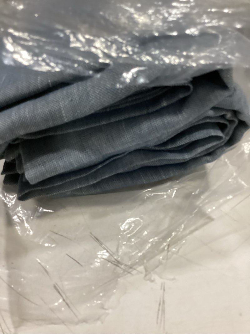 Condition photo showing Good Condition for h.versailtex linen curtains natural linen blended curtain panels for living room/light reducing linen semi sheer curtains 2 panels set nickel grommet window panels (52x84 inch, denim) denim 52"w x 84"l (pack of 2)