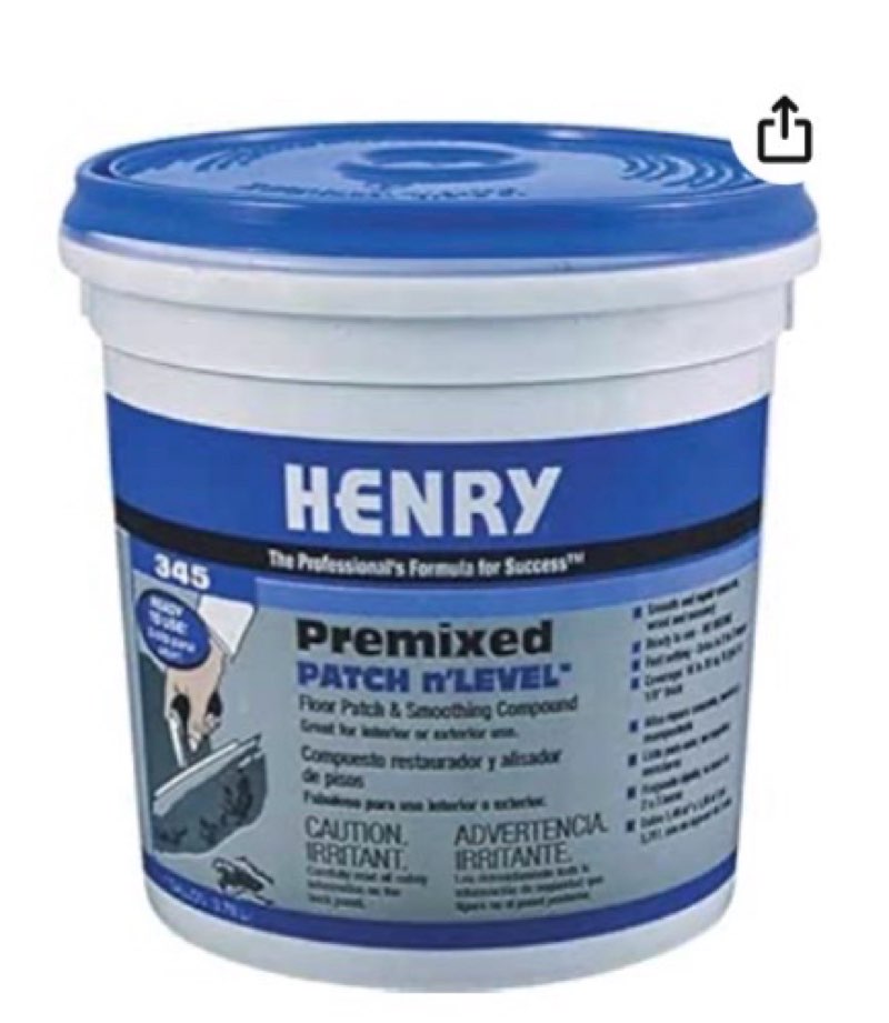 henry, w.w. co. 12064 12064 gallon pre-mixed floor patch ardex lp 12064 gal flr, 1 gallon, 128 fl oz, gray