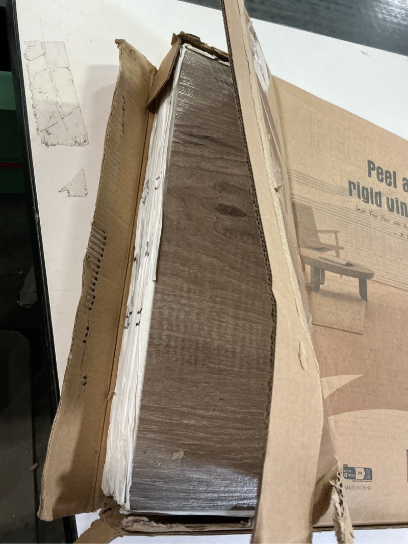 Condition photo showing Good Condition for Art3d Peel and Stick Vinyl Floor Tiles 30-Pack 12 x 12 inch, Self Adhesive Waterproof Flooring Wood Planks for Kitchen, Dining Room, Bedrooms, Cover 30 Sq. Ft, Taupe Ash 12 x 12 inch Taupe Ash 30