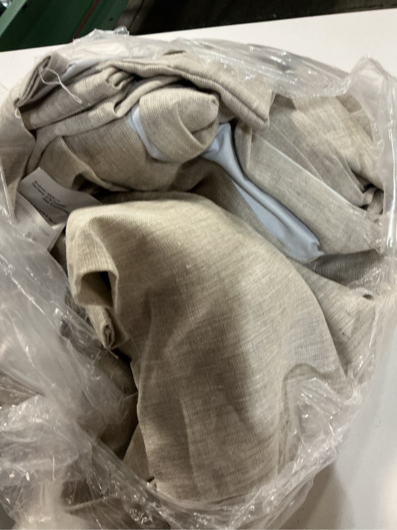 Condition photo showing Good Condition for european linen true blackout curtain - single panel, 48x108, flax