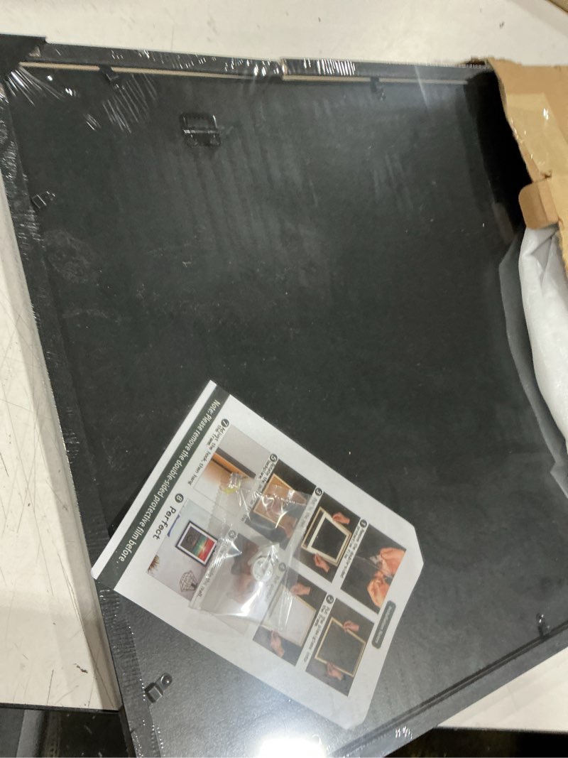 Condition photo showing Good Condition for mxtallup 19x24 picture frames solid wood,display pictures 17x22 inch with mat or 19x24 inch without mat, poster frames 17x22 in photo frames wood black (t22b1924w1722)