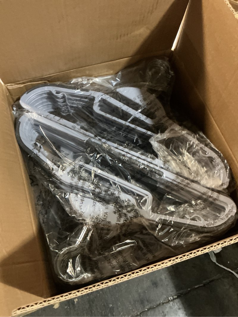 Condition photo showing New/Like New for Amazon Basics Rubber Coated Plastic Hangers, Pack of 50, Gray 50 Pack Gray
