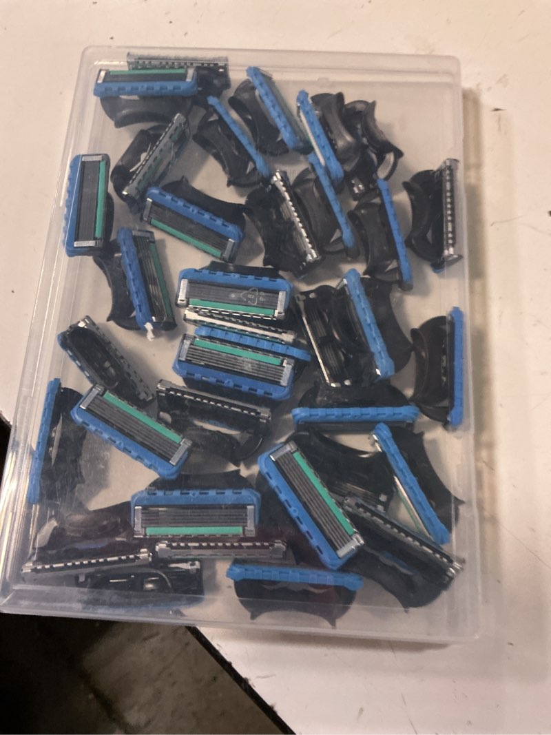Condition photo showing Good Condition for 36 blades replacement parts for gl-fusion 5 style razors (blue-green), wet razors men's blades value packs