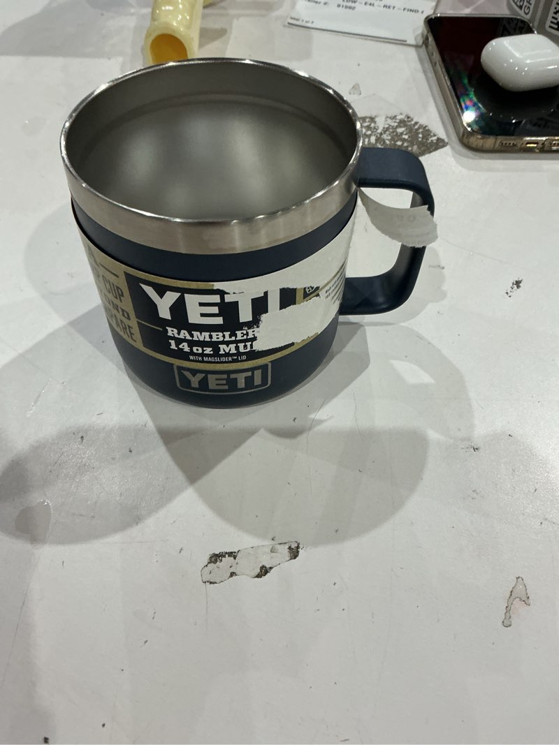 Condition photo showing As Is for yeti rambler 14-fl oz stainless steel mug with magslider lid