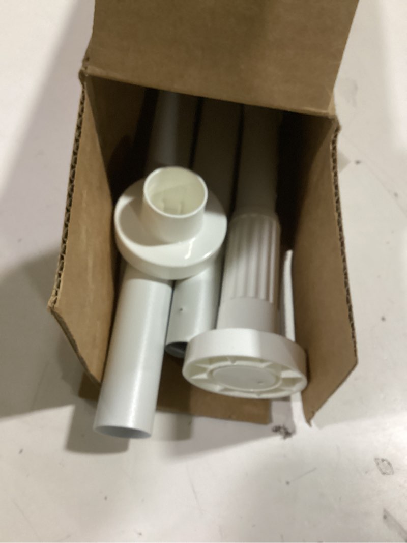 Condition photo showing As Is for White Tension Curtain Rods for Windows 40-146 Inches Heavy Duty Tension Rod Adjustable Curtain Rods No Drilling for Bathroom Living Room Outdoor Patio Hold Up Blackout Curtains and Non Slip 40-146in White-1 Pack