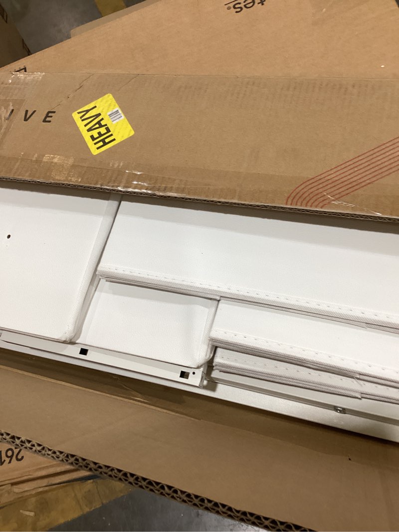 Condition photo showing New/Like New for WLIVE White Dresser for Bedroom with 10 Drawers, Chest of Drawers with Side Pockets and Hooks, PU Storage Dresser, Sturdy Metal Frame, Drawers Organizer Unit for Living Room, Hallway, Closet