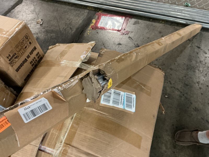 Condition photo showing As Is for hunhun 10-Pack 6.6ft/ 2Meter U Shape LED Aluminum Channel System with Milky Cover, End Caps and Mounting Clips, Aluminum Profile for LED Strip Light Installations, Very Easy Installation