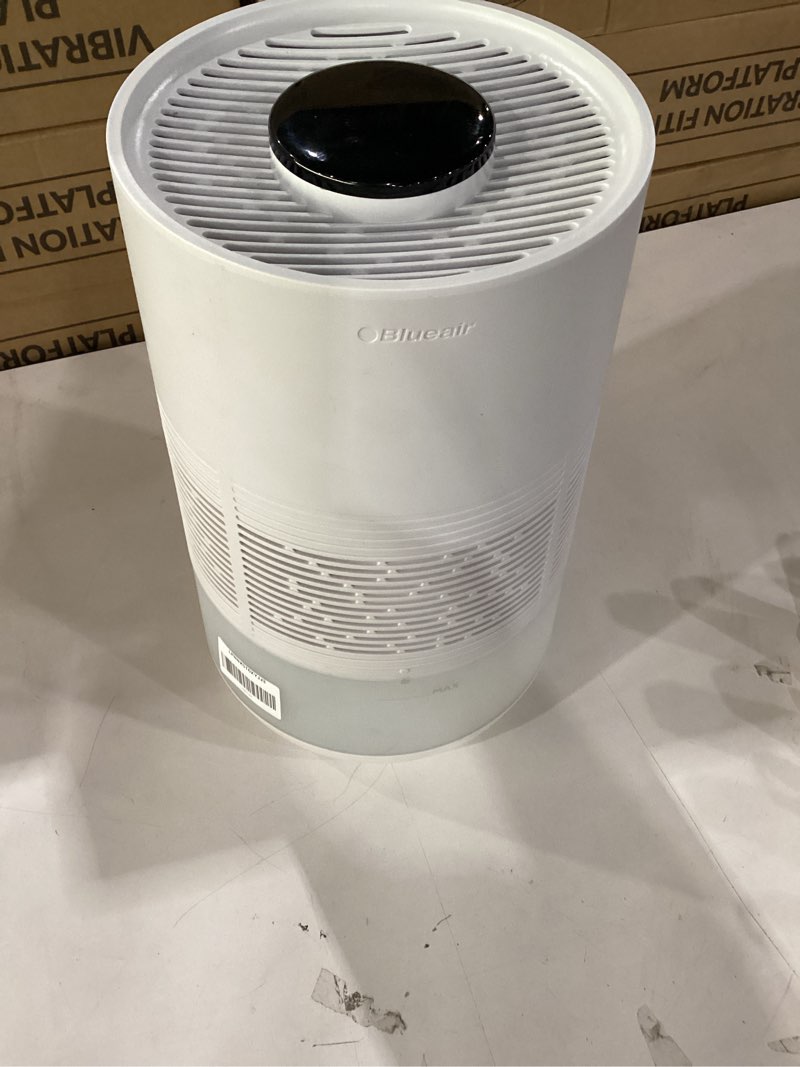 Condition photo showing As Is for **untested** blueair premium smart humidifier for large rooms, bedrooms, better sleep with evaporative invisible mist tech, auto humidify, easy top fill, smart control with app, touchscreen, 3.5l tank for 48 hours