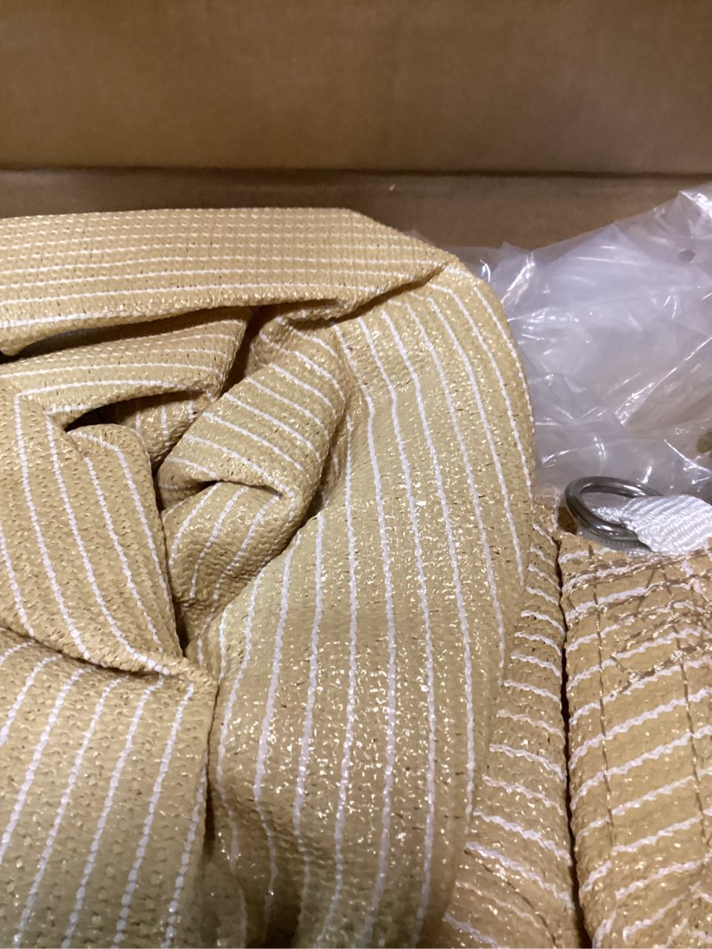 Condition photo showing Good Condition for shademart 14' x 20' beige sun shade sail upf50 rectangle canopy fabric cloth screen smtapr1420, water and air permeable & uv resistant, heavy duty, carport patio outdoor - (we customize size) beige 14' x 20'