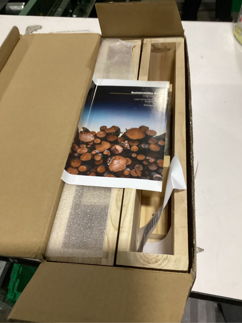 Condition photo showing New/Like New for Wall Floating Shelves, Rustic Wood Wall Shelf Handmade - Wooden Shelves for Bathroom Kitchen Livingroom(Light Walnut, 17 Inch - 2 Pack) Light Walnut 17 Inch - 2 Pack